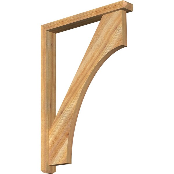 Ekena Millwork Westlake Craftsman Rough Sawn Bracket w/ Offset Brace, Western Red Cedar, 4"W x 30"D x 42"H BKT0402X30X42WTL04RWR - main